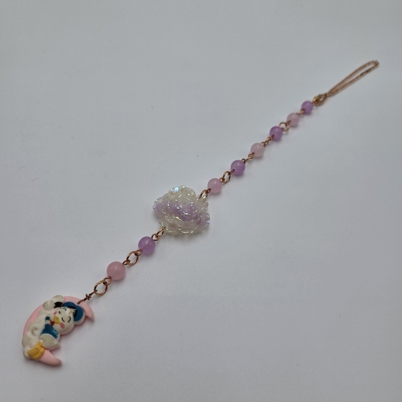 Handmade Cute Pink and Purple car charm with Cartoon Pendant - Picture 4 of 4